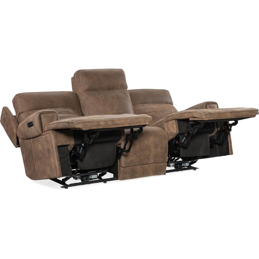 Bennett Power Sofa With Power Headrest - Brown - Leather