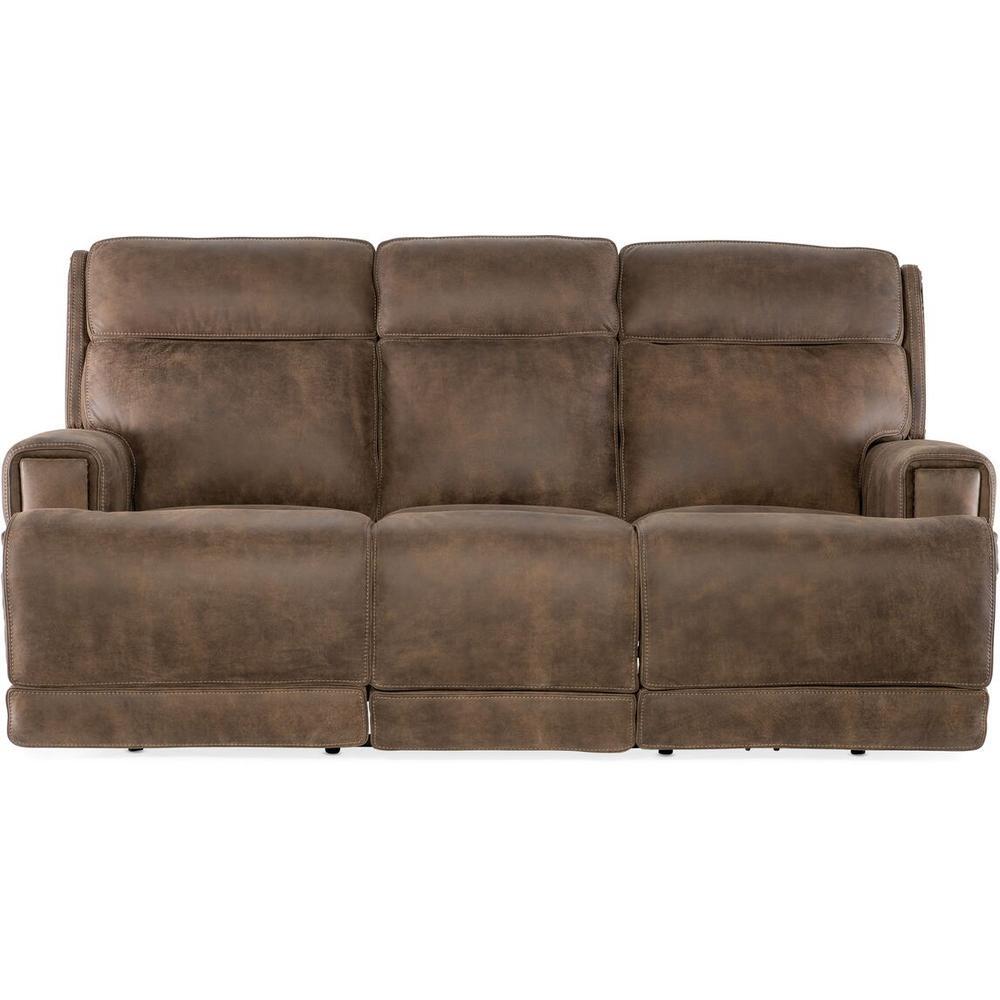 Sofas: Recliners Bennett Power Sofa With Power Headrest - Brown - Leather