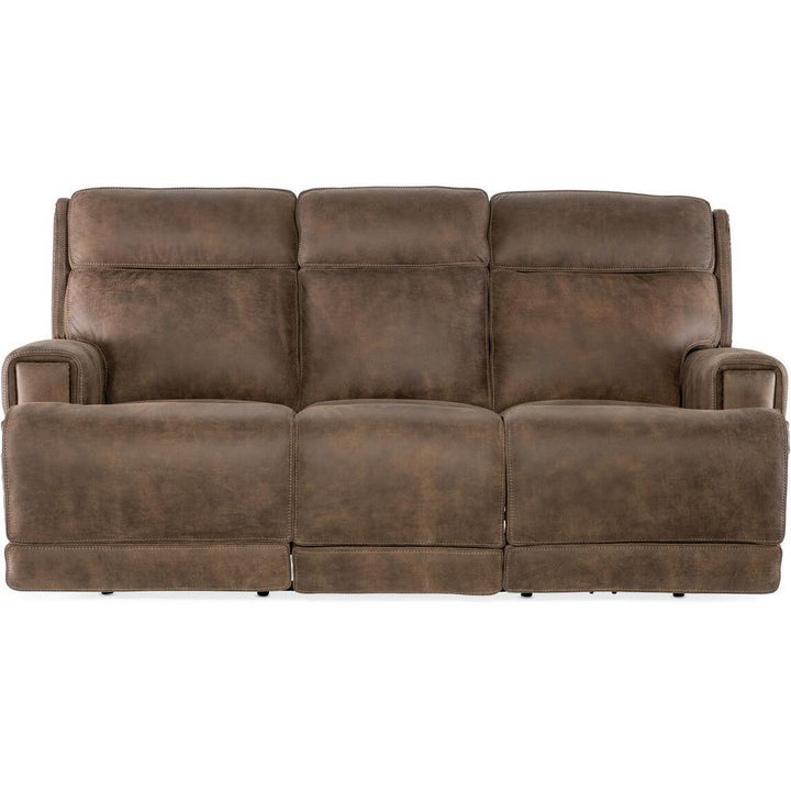 Sofas: Recliners Bennett Power Sofa With Power Headrest - Brown - Leather