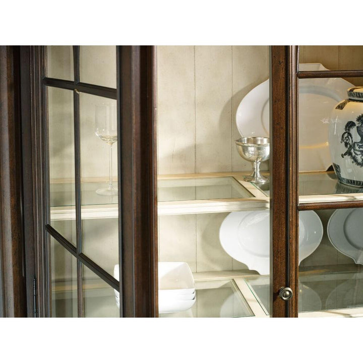 Cabinets & Curios Windsor Display Cabinet - Brown - Glass Metal Wood