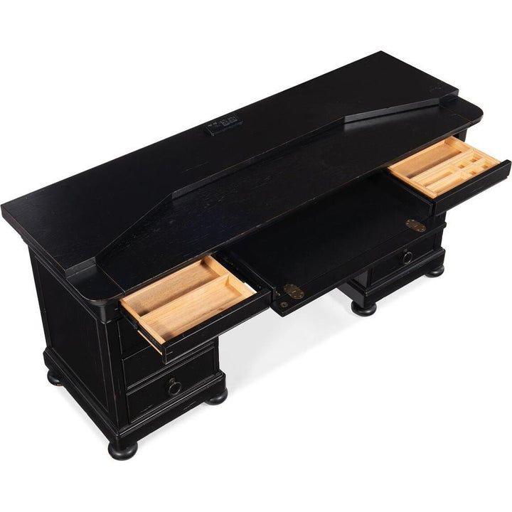 Desks Belmont Computer Credenza - Black - Wood