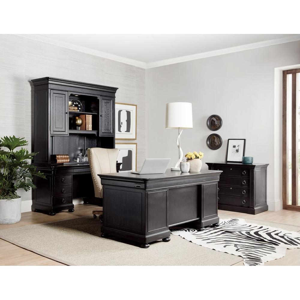 Desks Belmont Computer Credenza - Black - Wood
