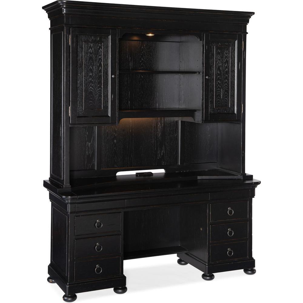 Desks Belmont Computer Credenza - Black - Wood