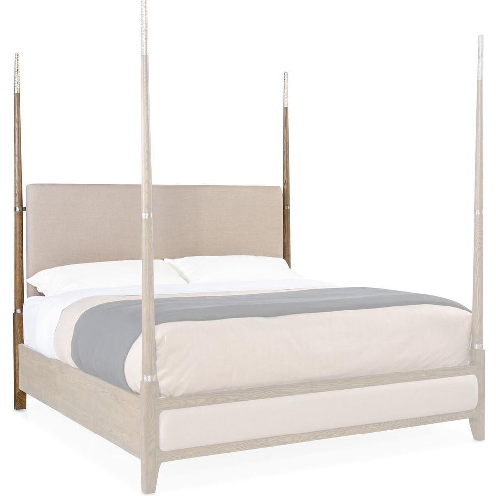 Beds Ellis Queen Four Poster Bed - Natural - Fabric Wood