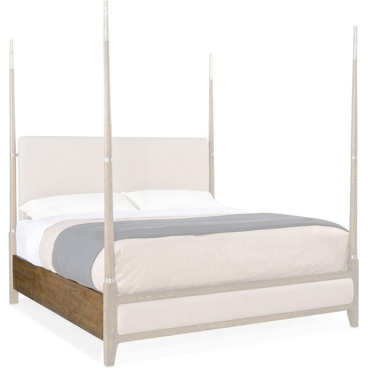Beds Ellis Queen Four Poster Bed - Natural - Fabric Wood