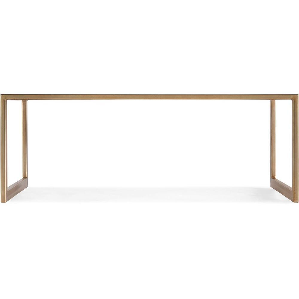 Console Tables Lotus Rectangle Cocktail Table - Gold - Glass Metal Wood