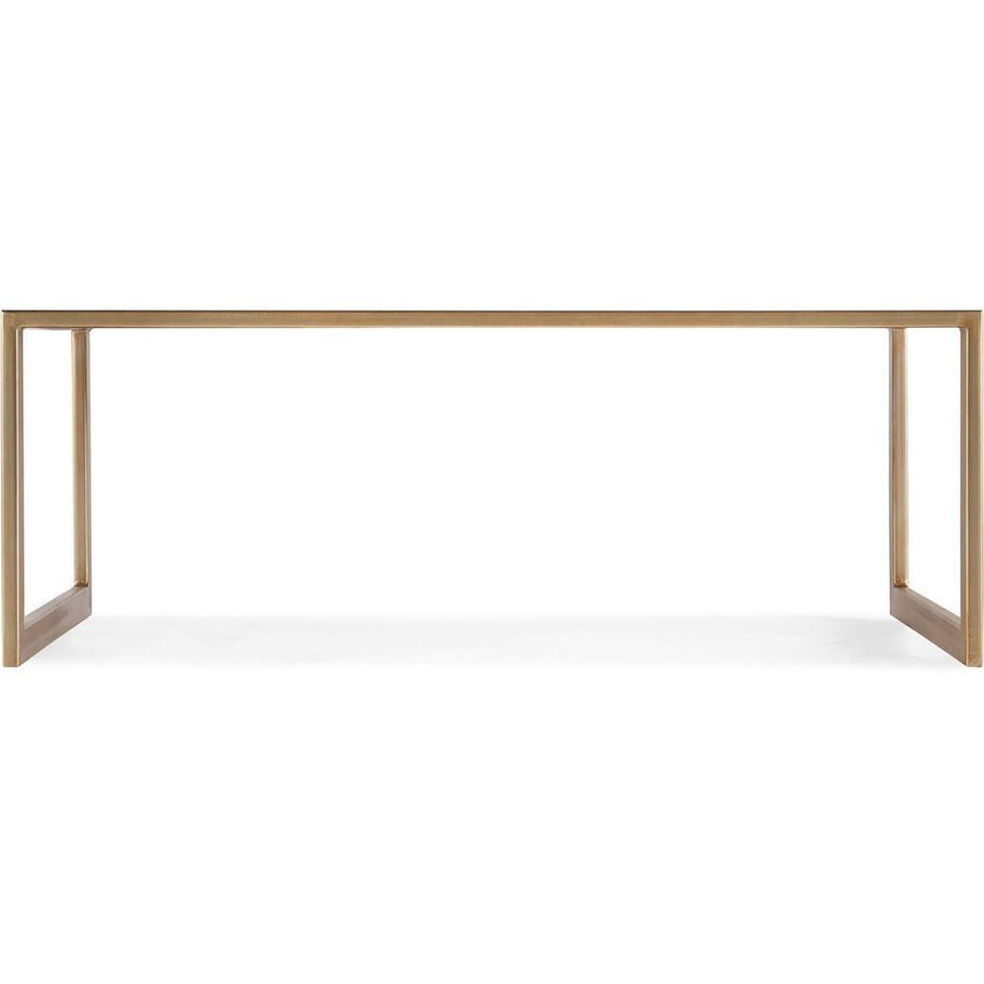 Console Tables Lotus Rectangle Cocktail Table - Gold - Glass Metal Wood