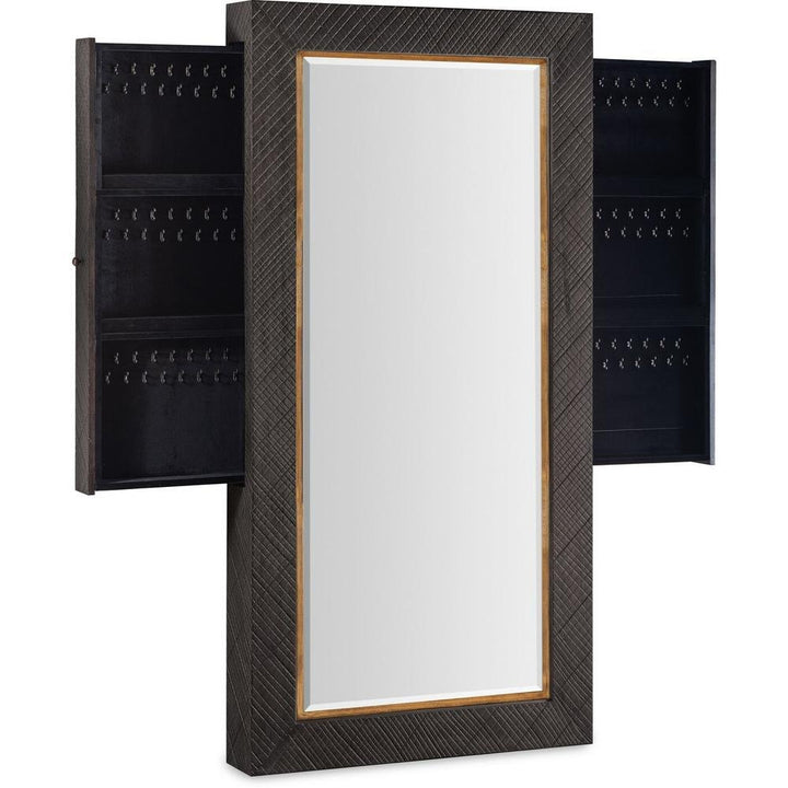 Standing Mirrors Montana Floor Mirror W/Jewelry Storage - Grey - Mirror Resin Wood