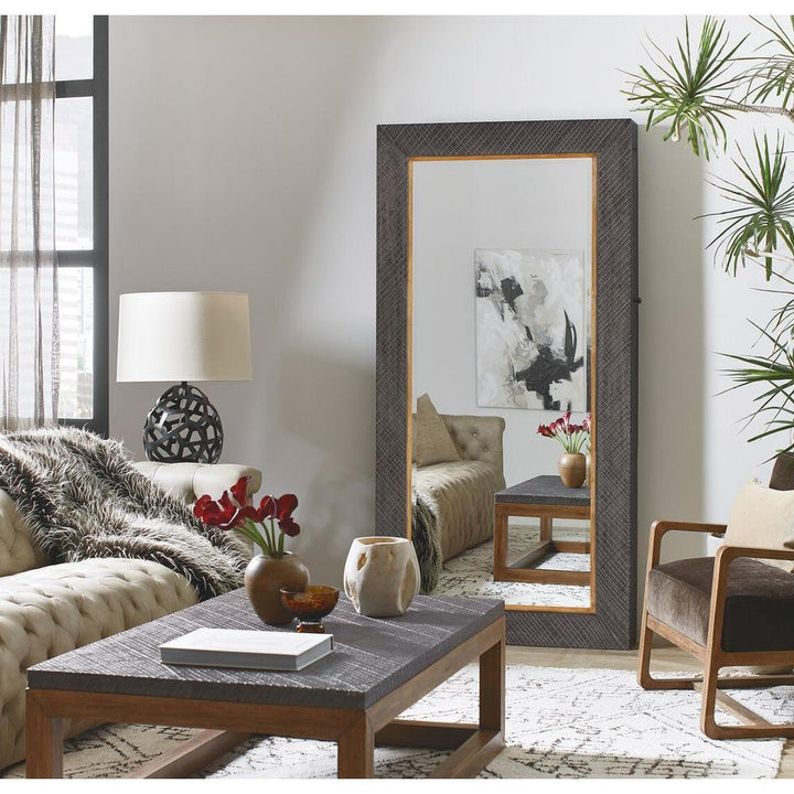 Standing Mirrors Montana Floor Mirror W/Jewelry Storage - Grey - Mirror Resin Wood