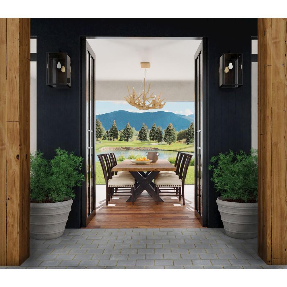 Dining Tables Montana Trestle Dining Table With Leaves - Black Natural - Wood - Rectangle