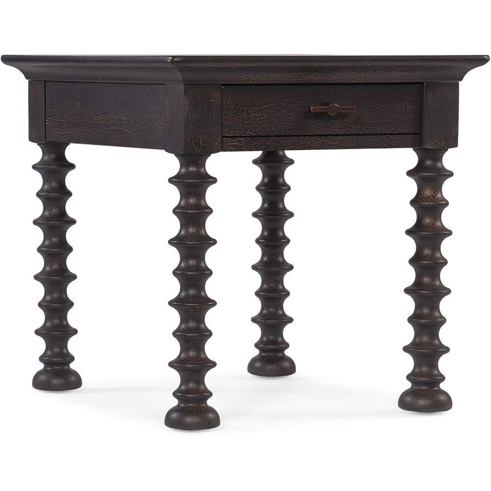 Side Tables Montana Turned Leg End Table - Brown - Wood - Square