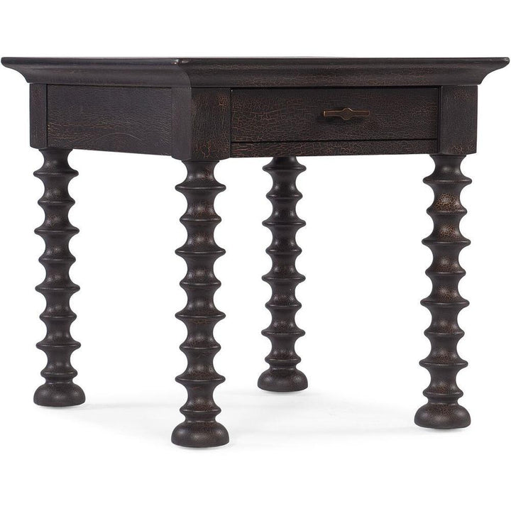 Side Tables Montana Turned Leg End Table - Brown - Wood - Square