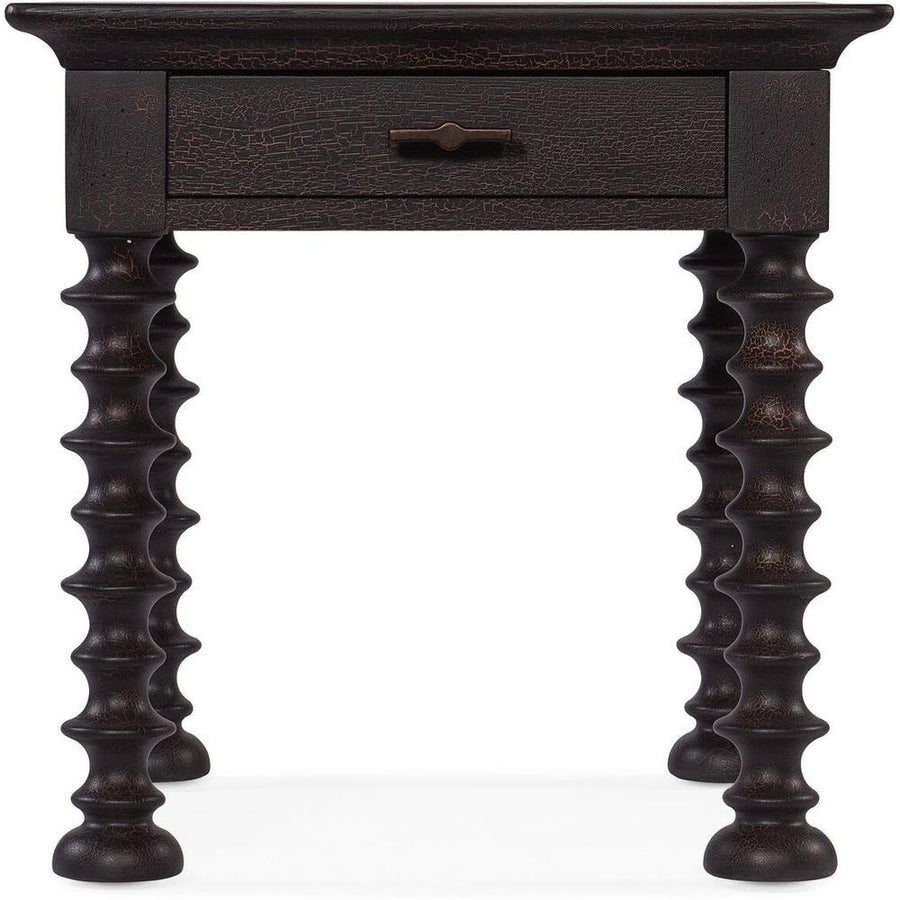 Side Tables Montana Turned Leg End Table - Brown - Wood - Square