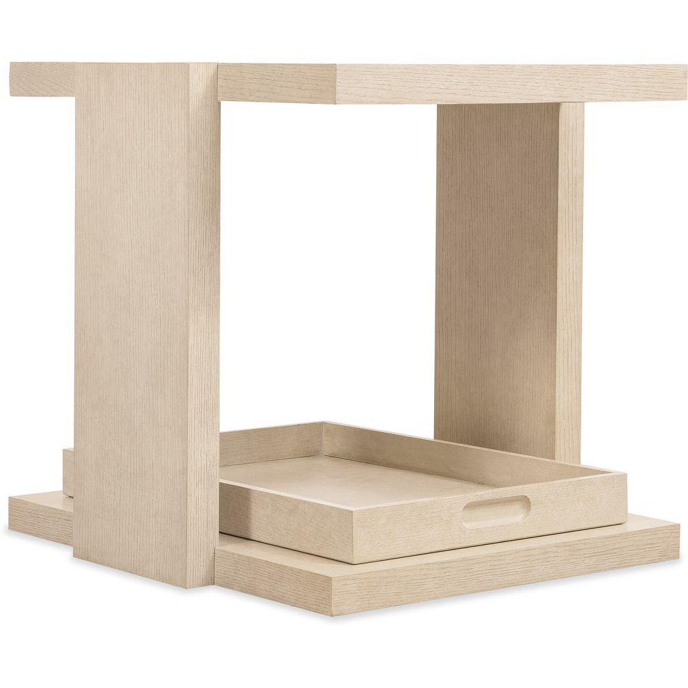 Side Tables Westwood End Table with Tray - Polished Limestone