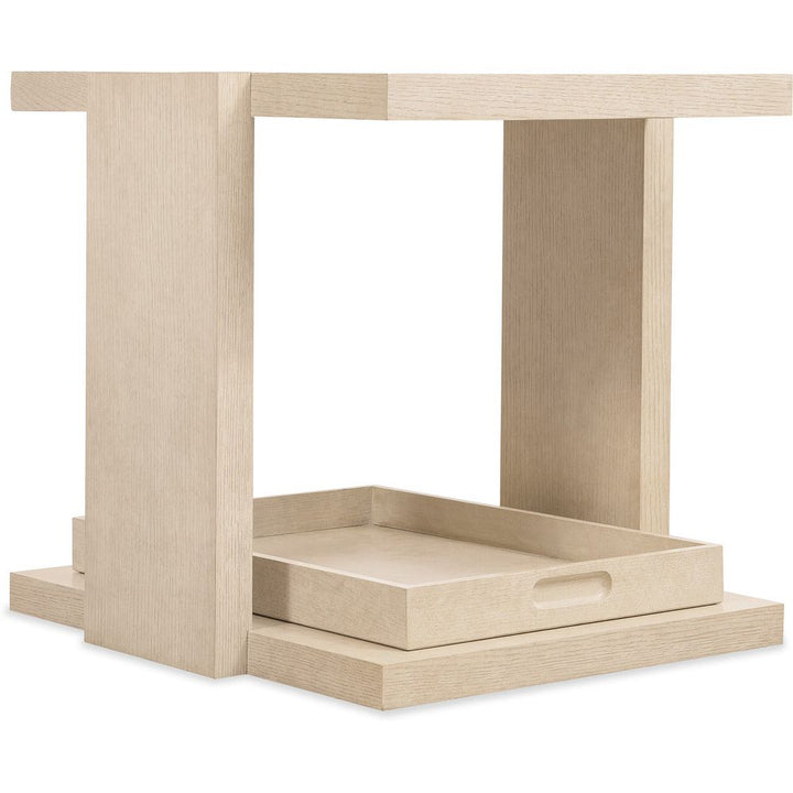 Side Tables Westwood End Table with Tray - Polished Limestone