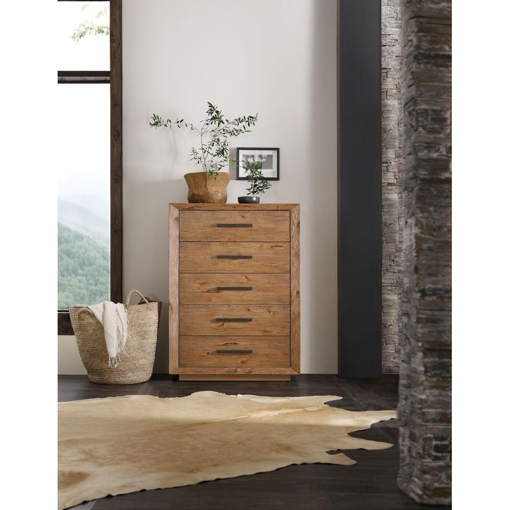 Dressers & Chests Montana Five Drawer Chest - Brown - Wood