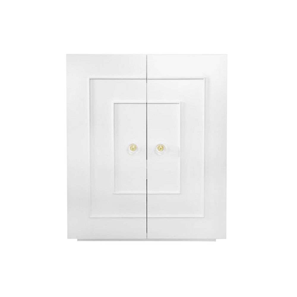 Cabinets & Curios Judd Two Door Matte White Lacquer Cabinet