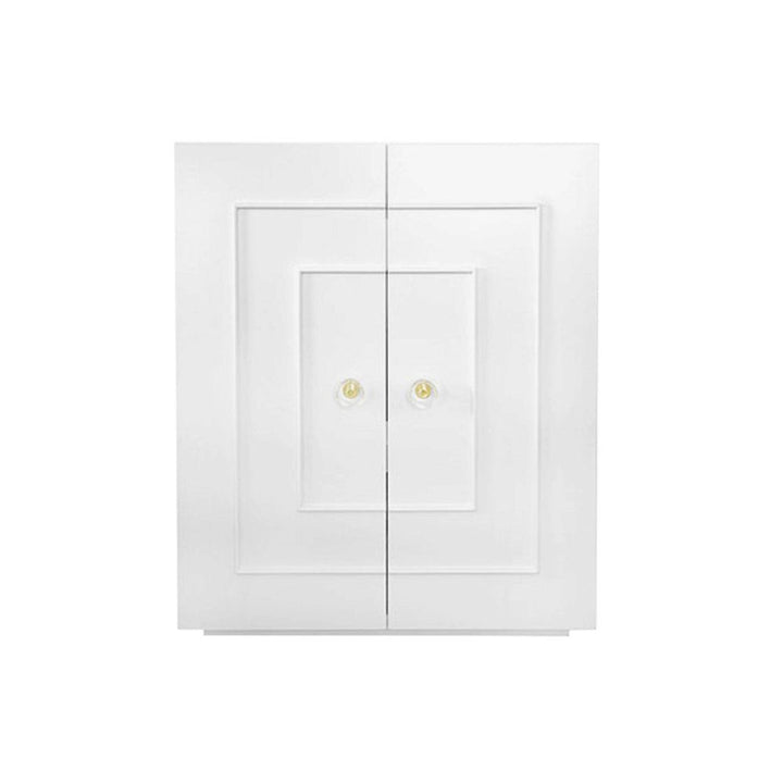 Cabinets & Curios Judd Two Door Matte White Lacquer Cabinet