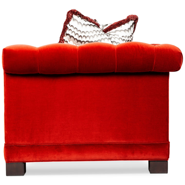 Ottavio Tufted Sofa - Red Velvet