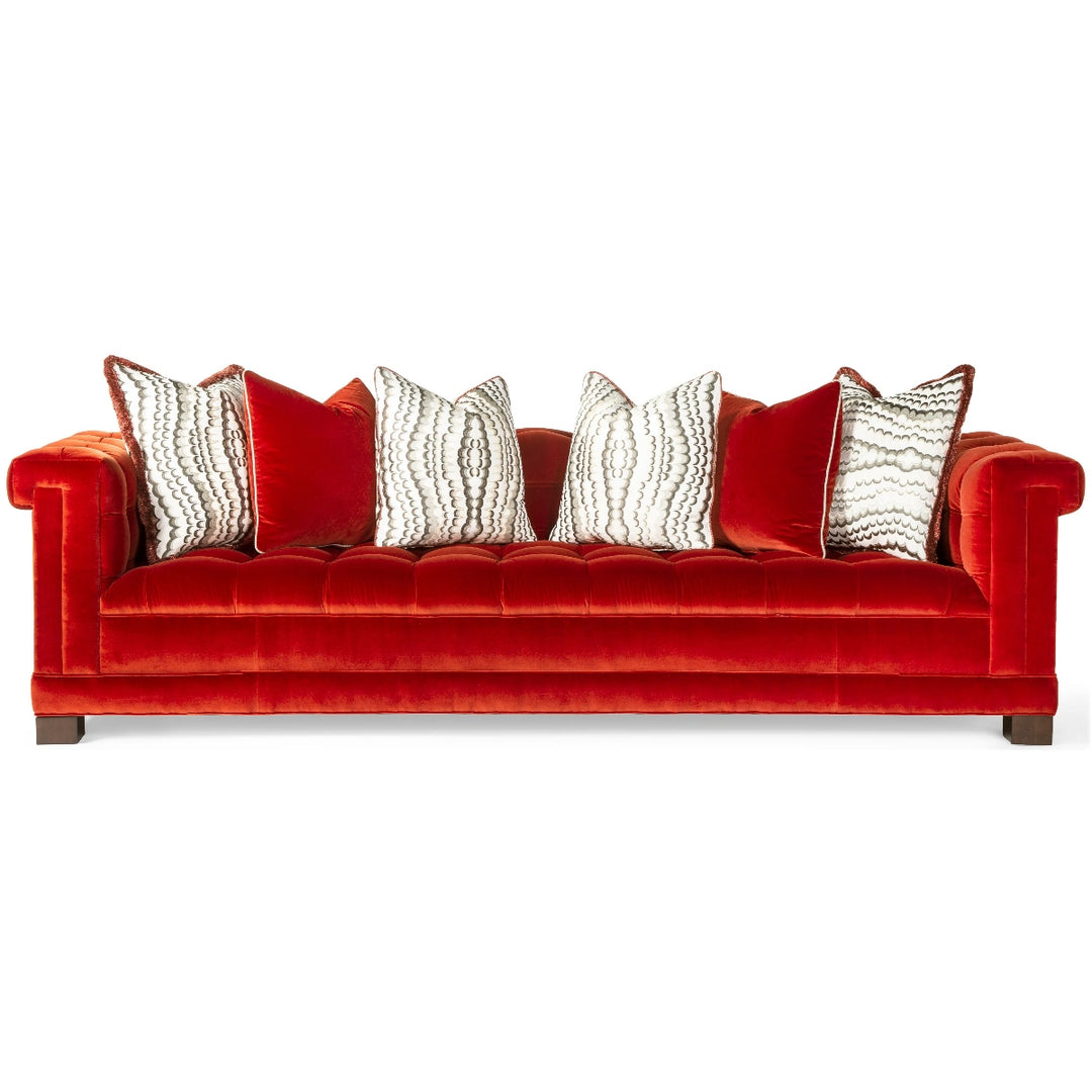 Ottavio Tufted Sofa - Red Velvet