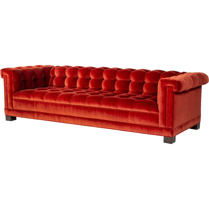 Ottavio Tufted Sofa - Red Velvet