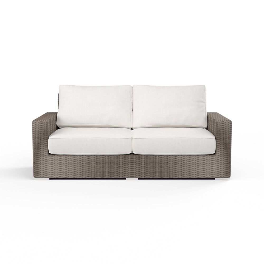 Outdoor Sofas and Sectionals Coronado Loveseat in Canvas Flax w/ Self Welt