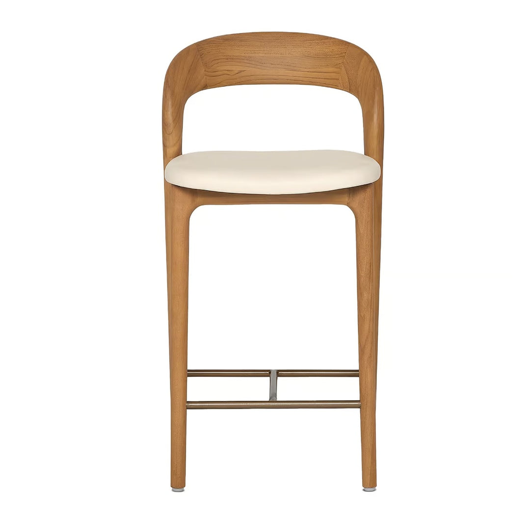 Interlude Felix Counter Stool in Tawny with Grove vegan leather - alternate view
