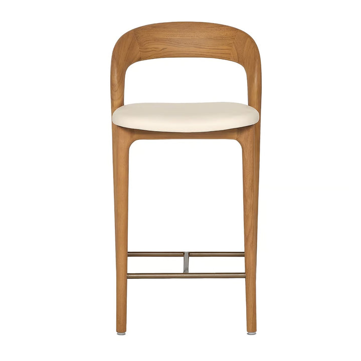 Interlude Felix Counter Stool in Tawny with Grove vegan leather - alternate view