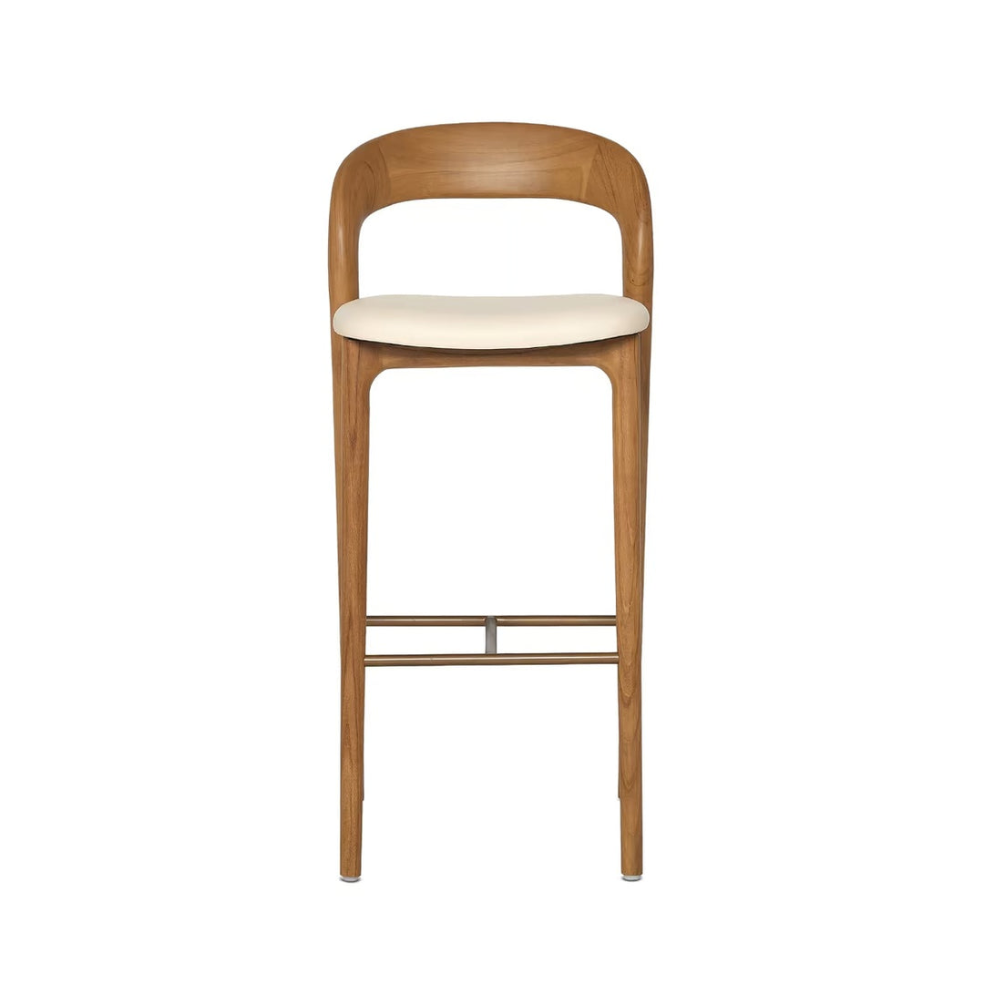 Interlude Felix Bar Stool in Tawny with Grove vegan leather - alternate view