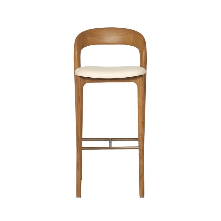 Interlude Felix Bar Stool in Tawny with Grove vegan leather - alternate view