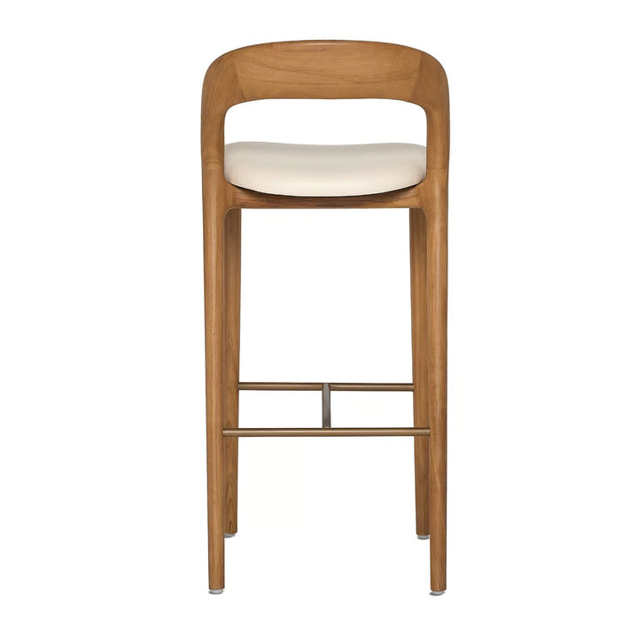 Interlude Felix Bar Stool in Tawny with Grove vegan leather - alternate view