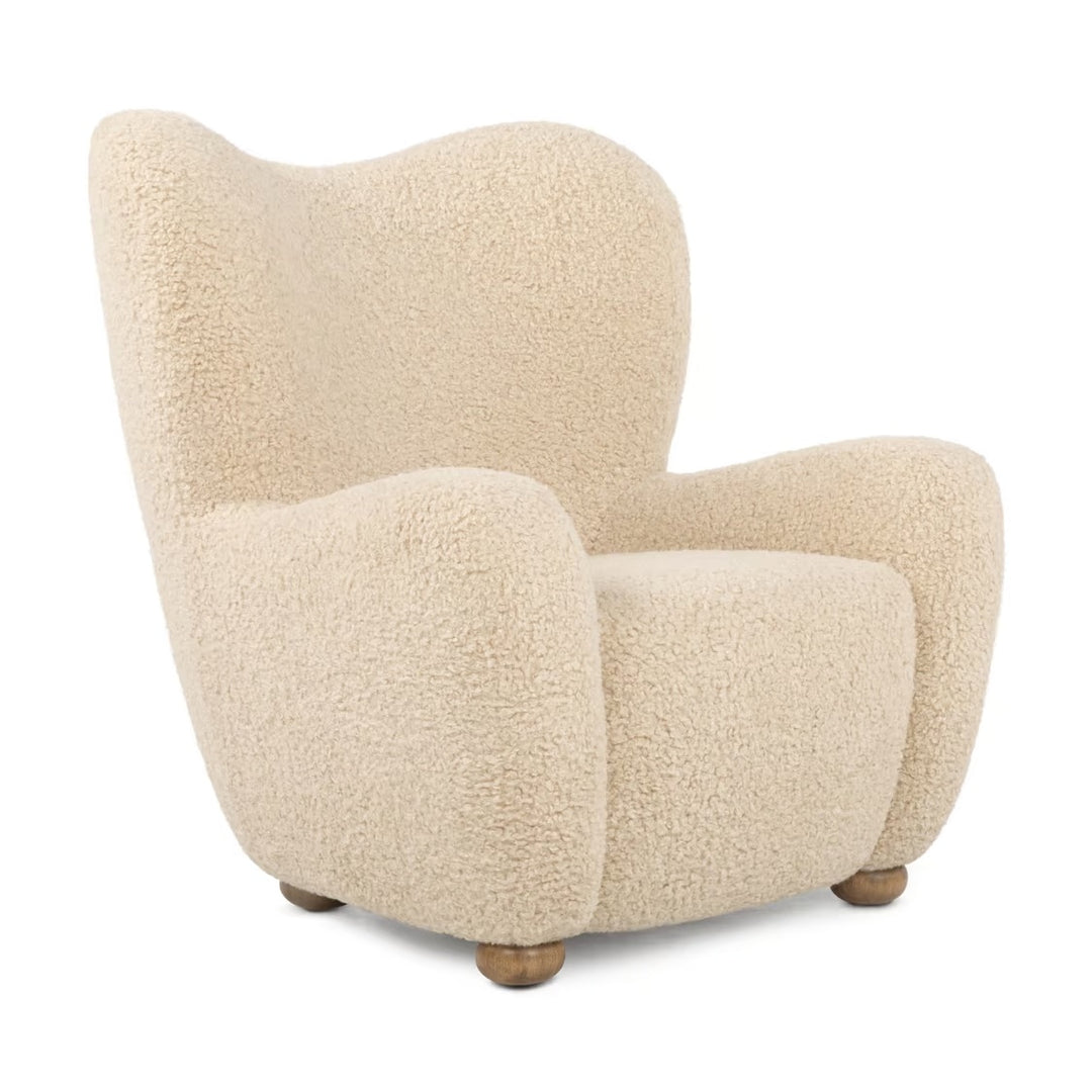 Finn Wing Chair - Latte Shearling