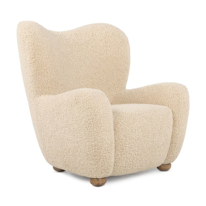 Finn Wing Chair - Latte Shearling