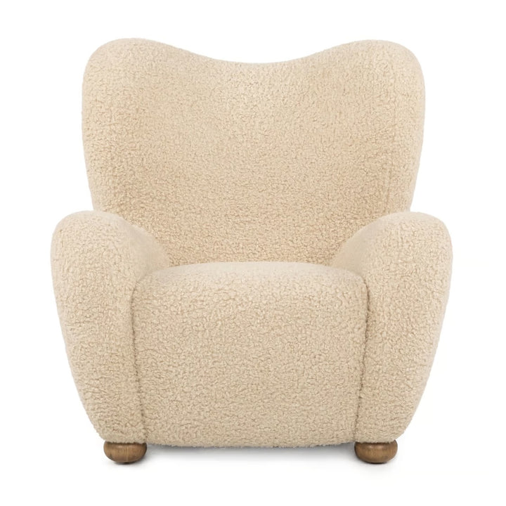 Finn Wing Chair - Latte Shearling - alternate view