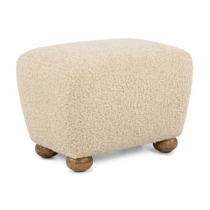 Finn Ottoman - Latte Shearling