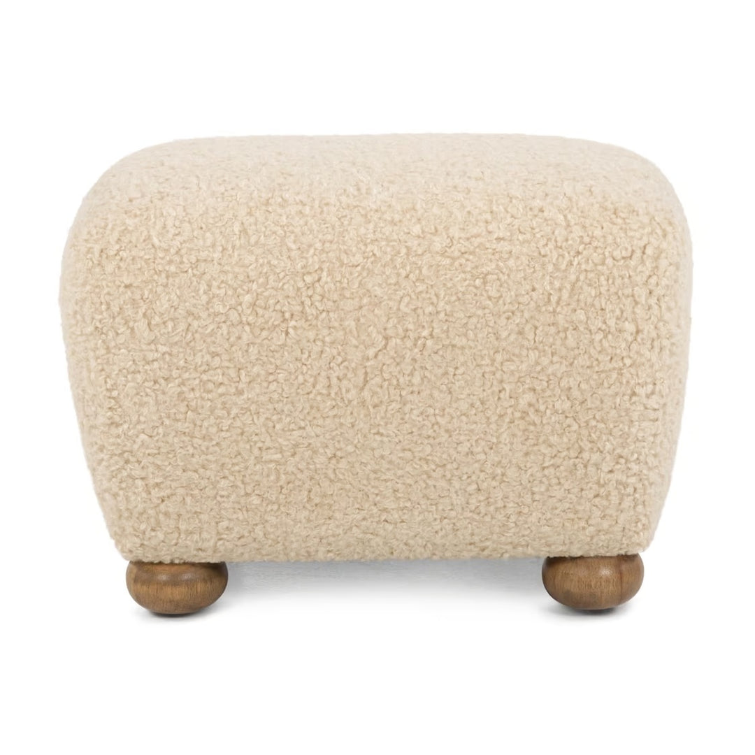 Finn Ottoman - Latte Shearling - alternate view