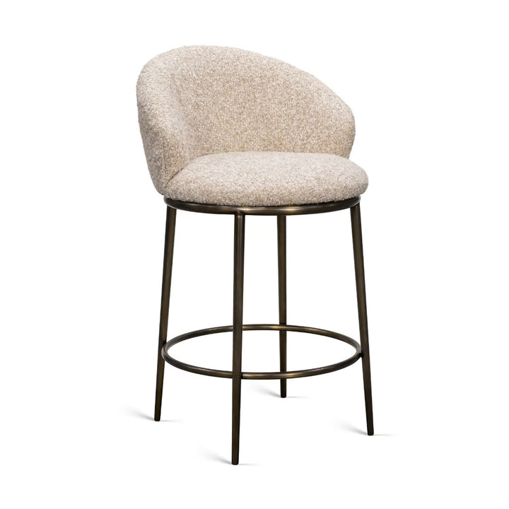 Nico Swivel Counter Stool - Antique Bronze / Finch