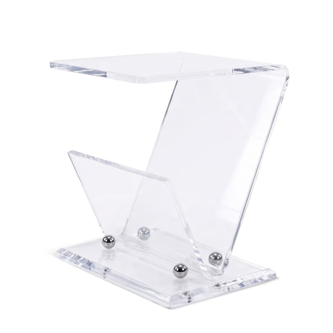 Crawford Accent Table - Polished Nickel