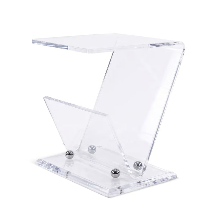 Crawford Accent Table - Polished Nickel