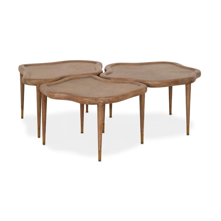 Contour Bunching Tables - Autumn Brown