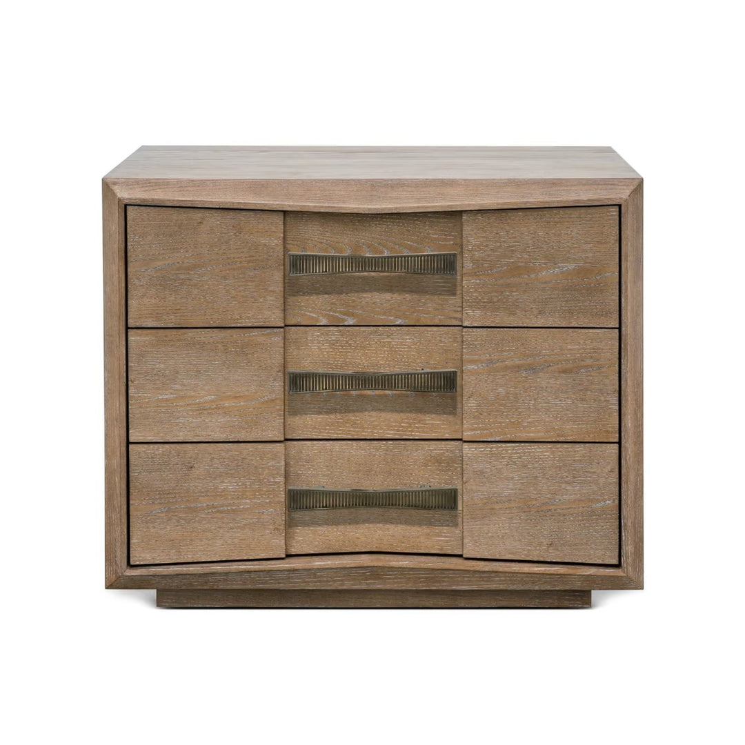 Claude 3 Drawer Bedside Chest - Autumn Brown - alternate view