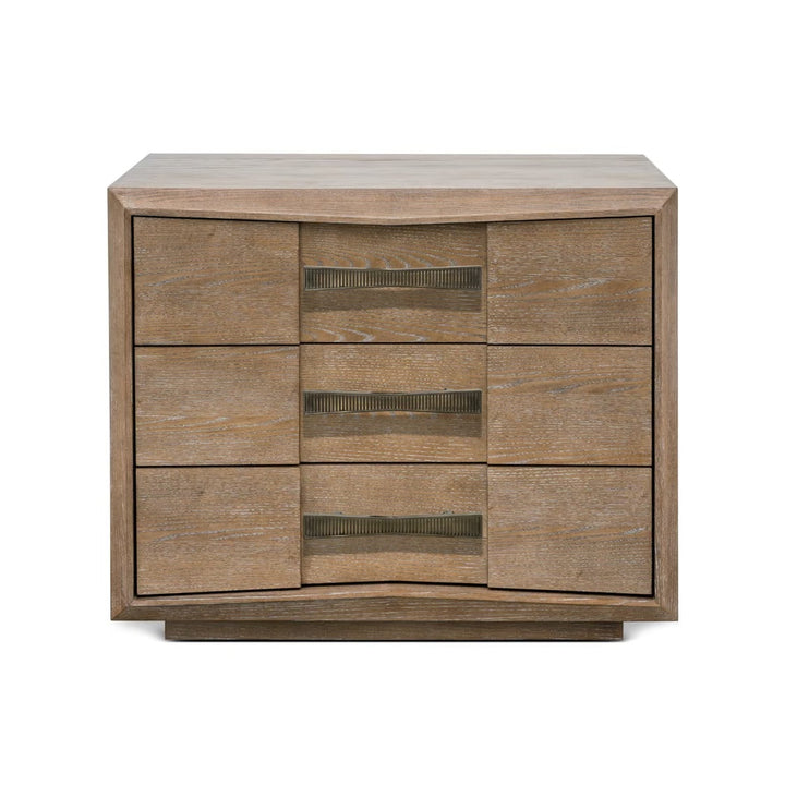 Claude 3 Drawer Bedside Chest - Autumn Brown - alternate view