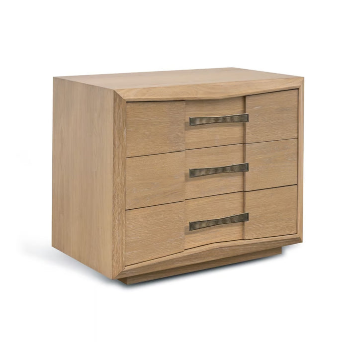 Claude 3 Drawer Bedside Chest - Saddle