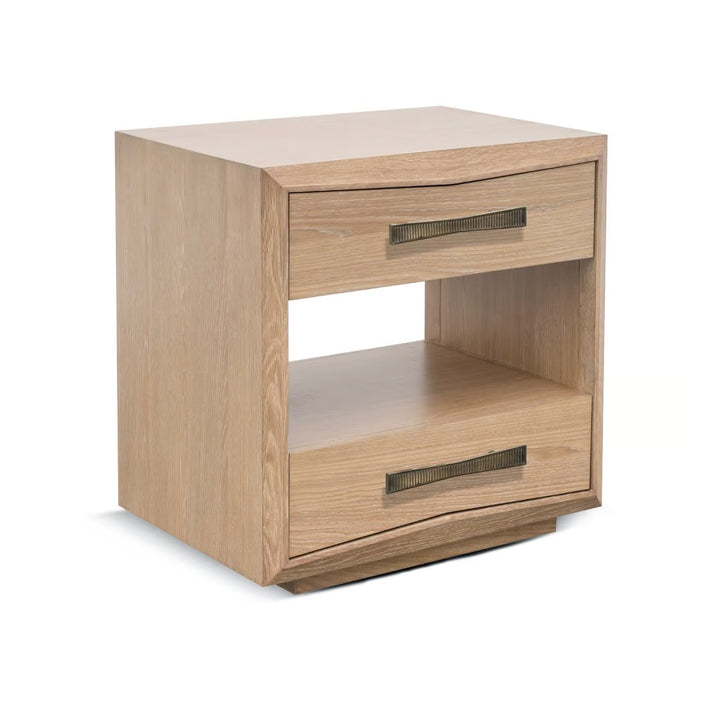 Claude 2 Drawer Bedside Chest - Saddle
