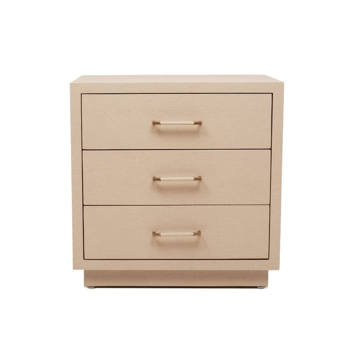 Taylor 3 Drawer Bedside Chest - Caribbean Sand / Antique Brass - alternate view