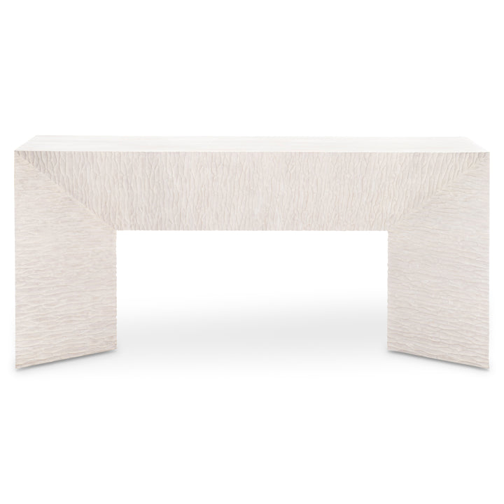 Solaria Console Table with 2 Wooden Pedestal Bases