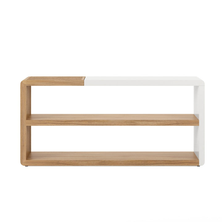 Portico Sofa Console - Brown, White