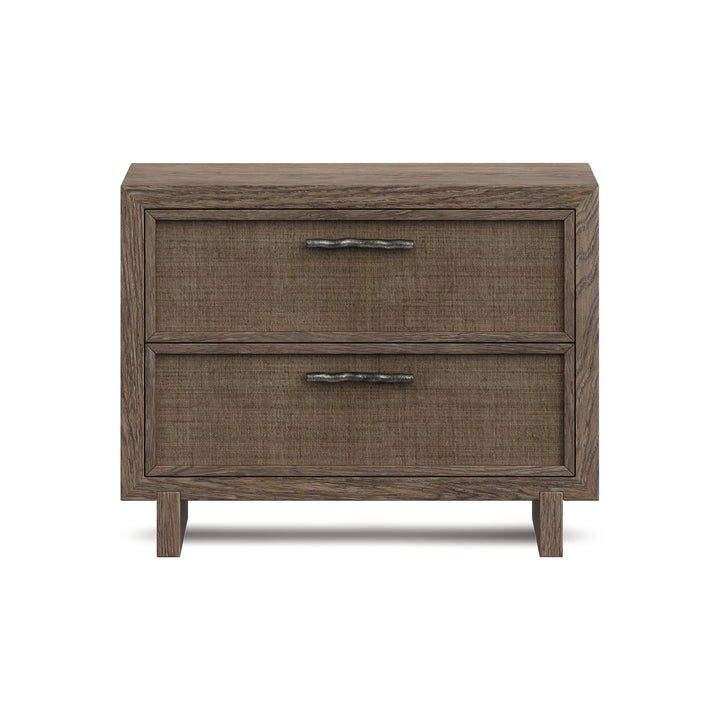 Casa Paros Nightstand with Woven Drawer Fronts