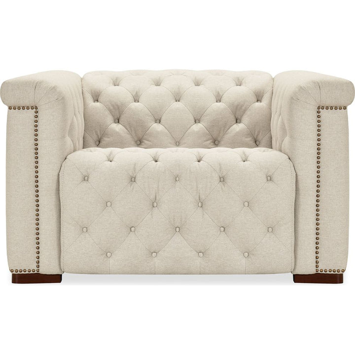 Lounge Chairs: Recliners Savion Deux Power Recliner with Power Headrest - Beige