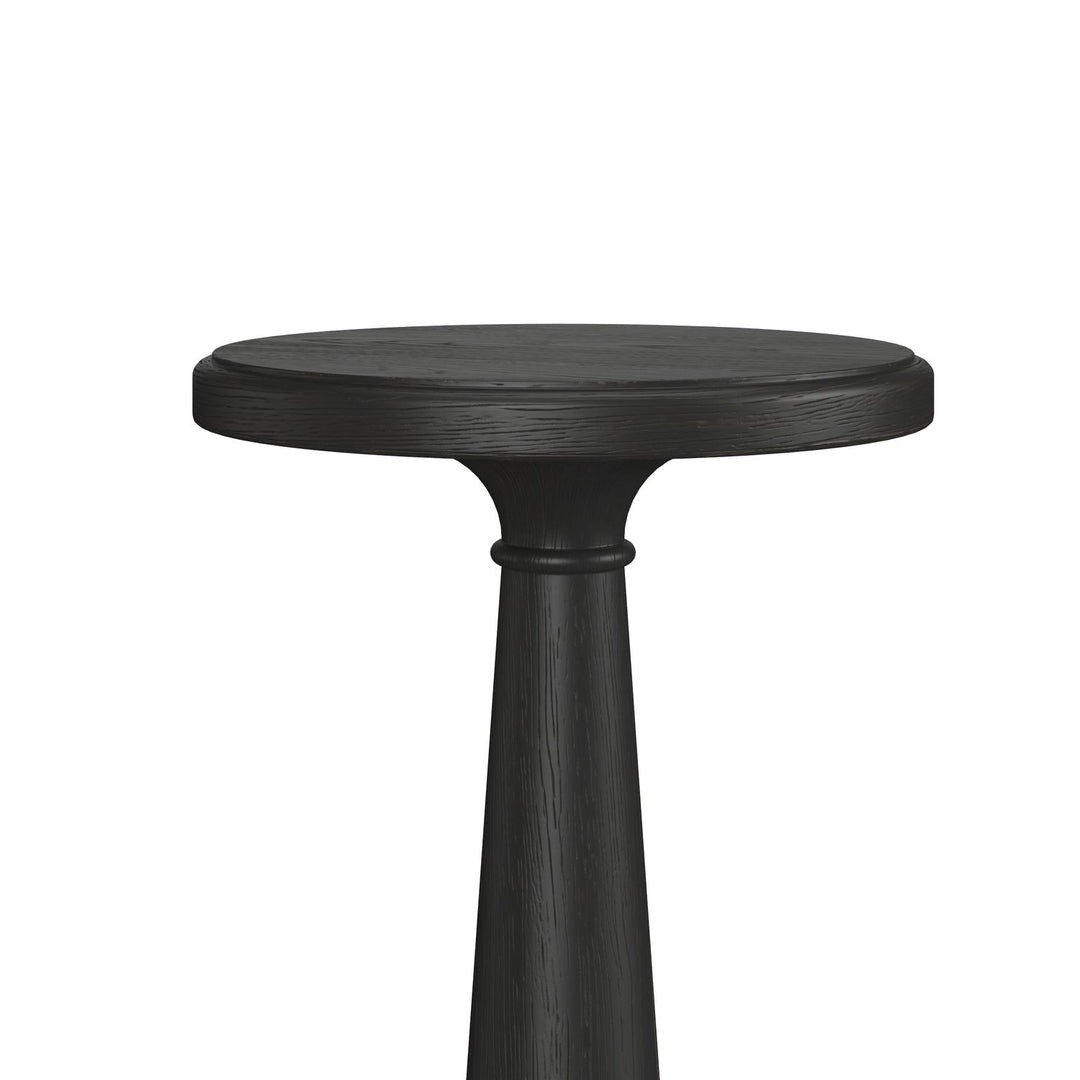 Atrium Accent Table — hand rubbed black with undertones of brown